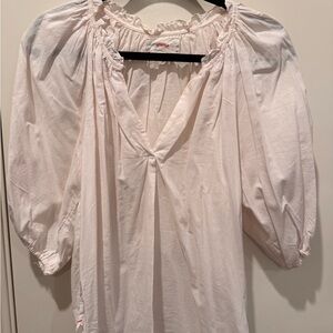 Xirena Light Pink Blouse with Puff Sleeves